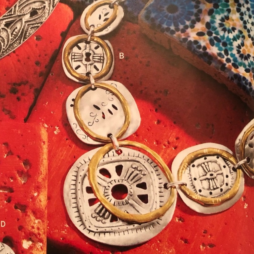 SILPADA original world collection Silver and Brass Necklace and Earrings